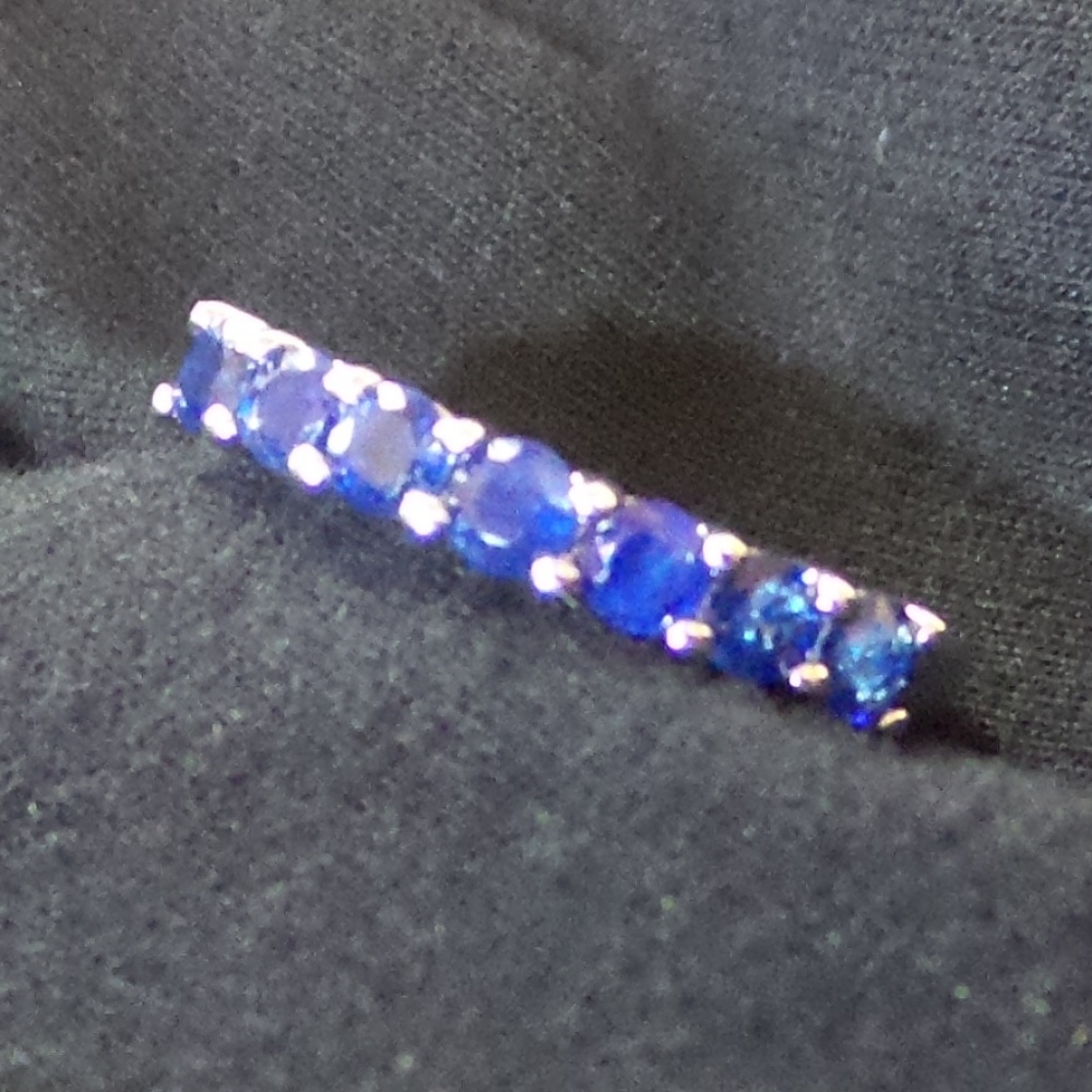 NWOT Blue Sapphire Sterling Silver Size 8 Ring